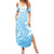 Tiare Tahiti Summer Maxi Dress Blue Polynesia Motifs - Polynesian Pride
