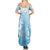 Tiare Tahiti Summer Maxi Dress Blue Polynesia Motifs - Polynesian Pride