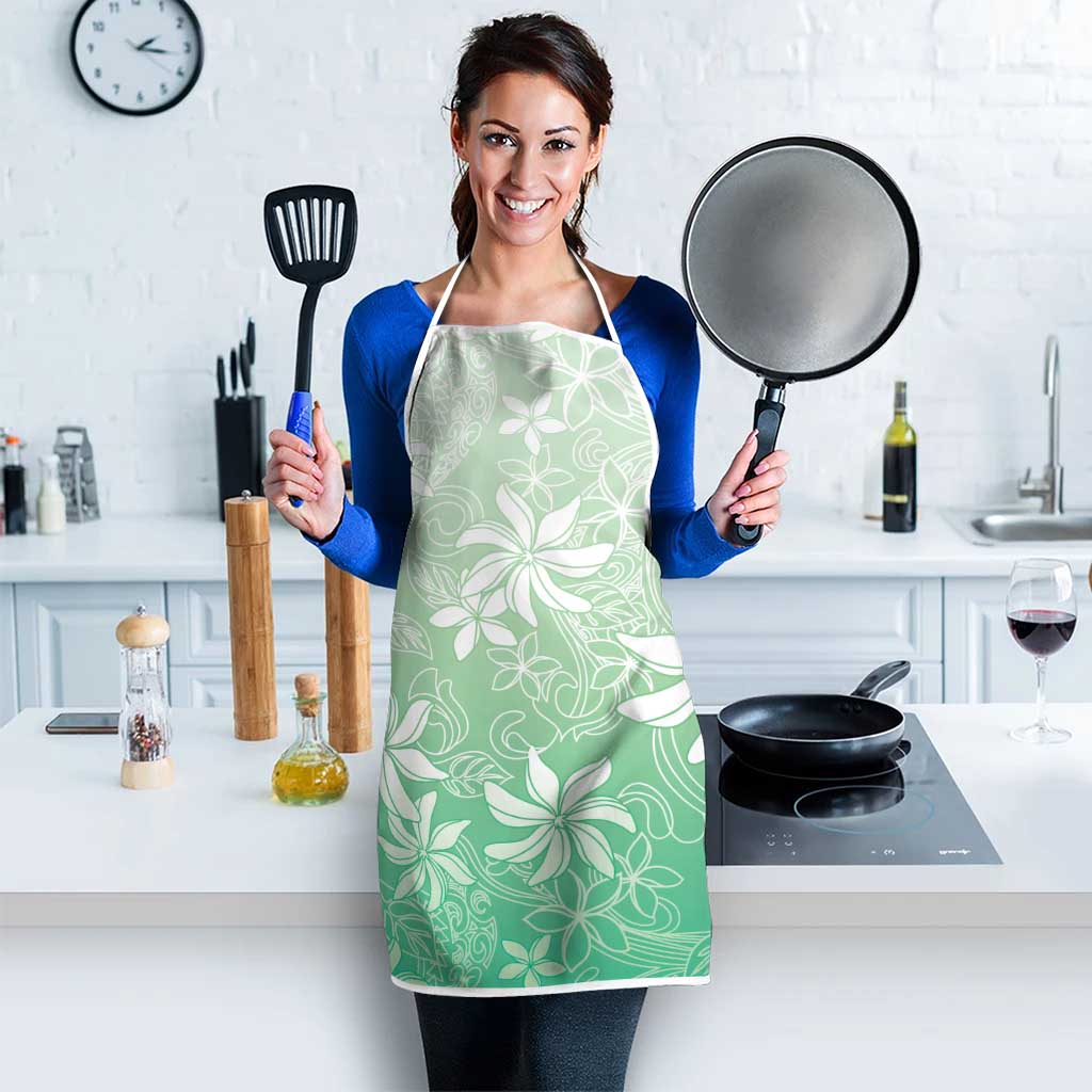 Tiare Tahiti Apron Matcha Polynesia Motifs - Polynesian Pride