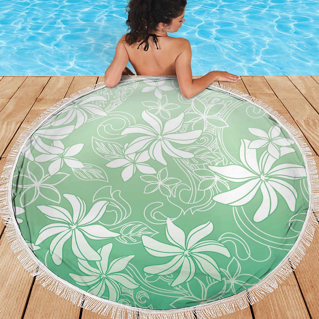 Tiare Tahiti Beach Blanket Matcha Polynesia Motifs - Polynesian Pride