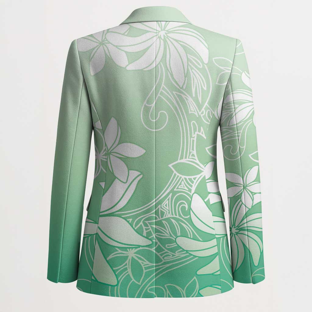 Tiare Tahiti Blazer Matcha Polynesia Motifs - Polynesian Pride