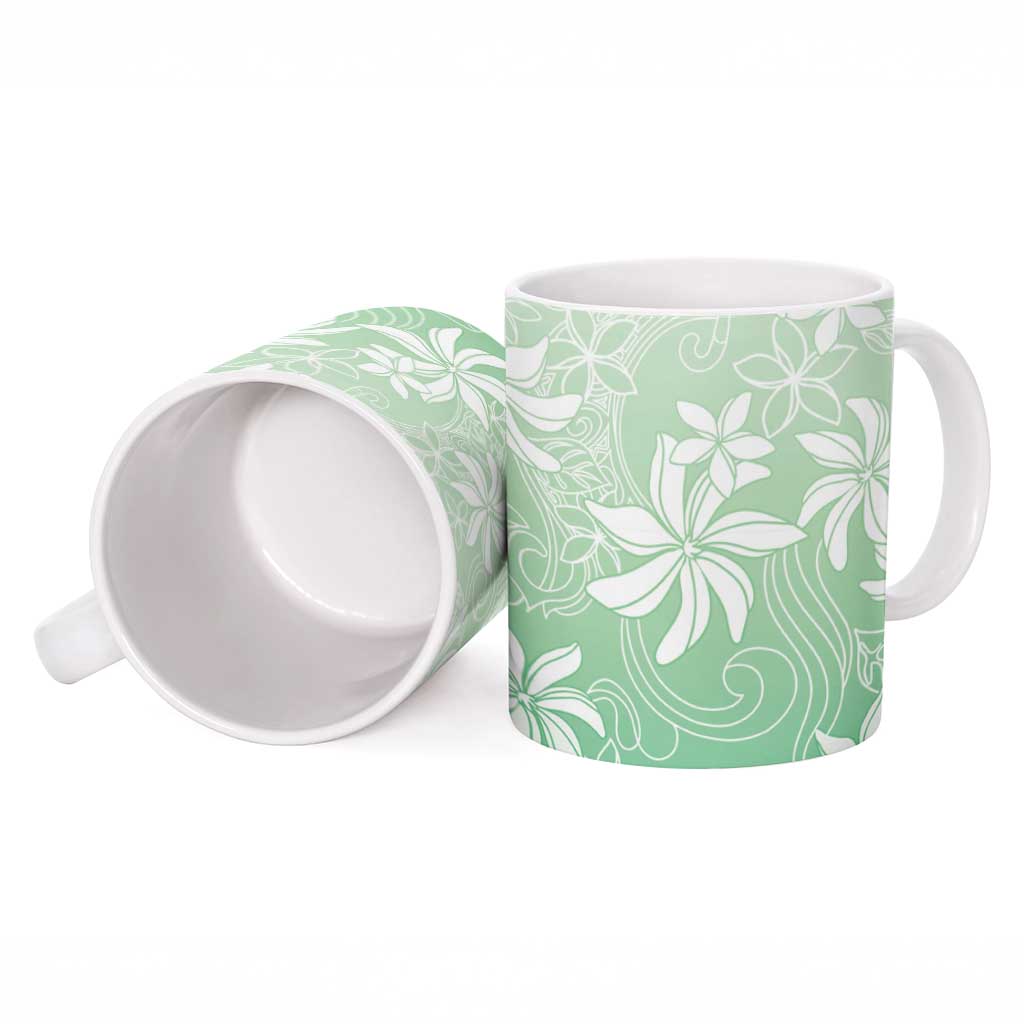 Tiare Tahiti Ceramic Mug Matcha Polynesia Motifs - Polynesian Pride
