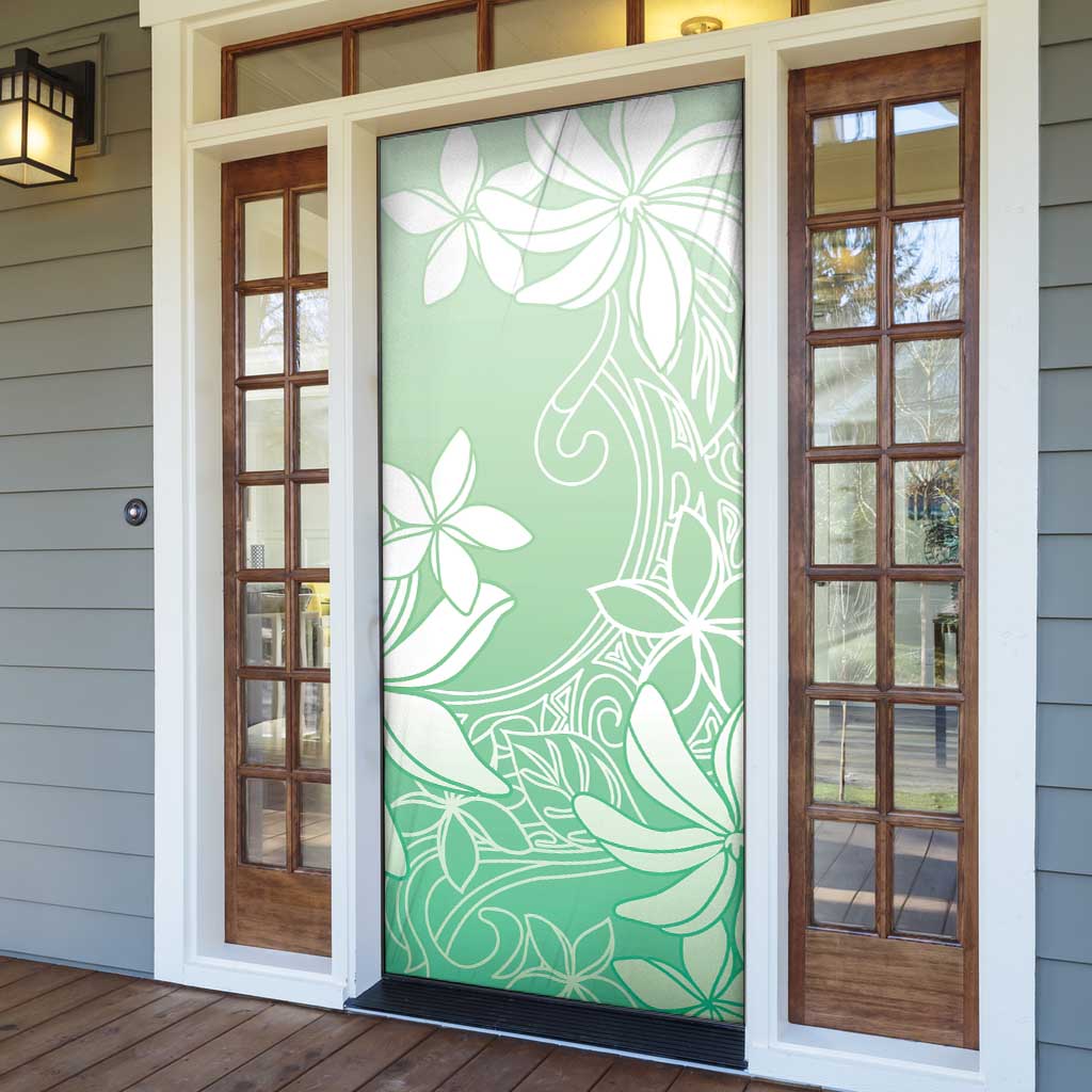 Tiare Tahiti Door Cover Matcha Polynesia Motifs LT05 - Polynesian Pride