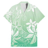Tiare Tahiti Family Matching Mermaid Dress and Hawaiian Shirt Matcha Polynesia Motifs LT05 Dad's Shirt - Short Sleeve Green - Polynesian Pride