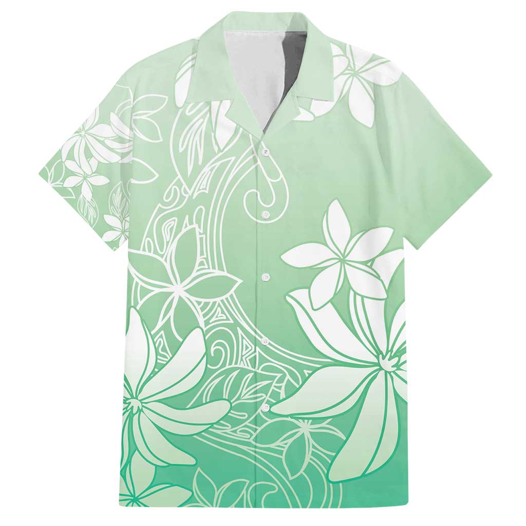 Tiare Tahiti Family Matching Puletasi and Hawaiian Shirt Matcha Polynesia Motifs - Polynesian Pride
