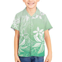 Tiare Tahiti Family Matching Tank Maxi Dress and Hawaiian Shirt Matcha Polynesia Motifs LT05 Son's Shirt Green - Polynesian Pride