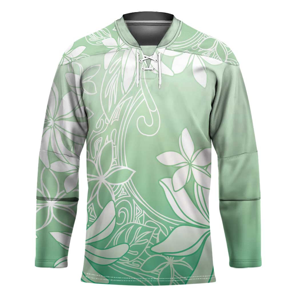 Tiare Tahiti Hockey Jersey Matcha Polynesia Motifs - Polynesian Pride