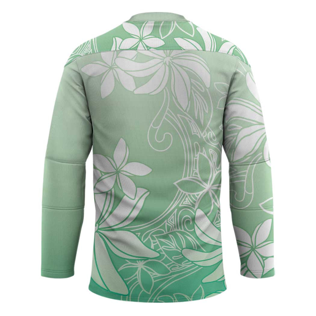 Tiare Tahiti Hockey Jersey Matcha Polynesia Motifs - Polynesian Pride