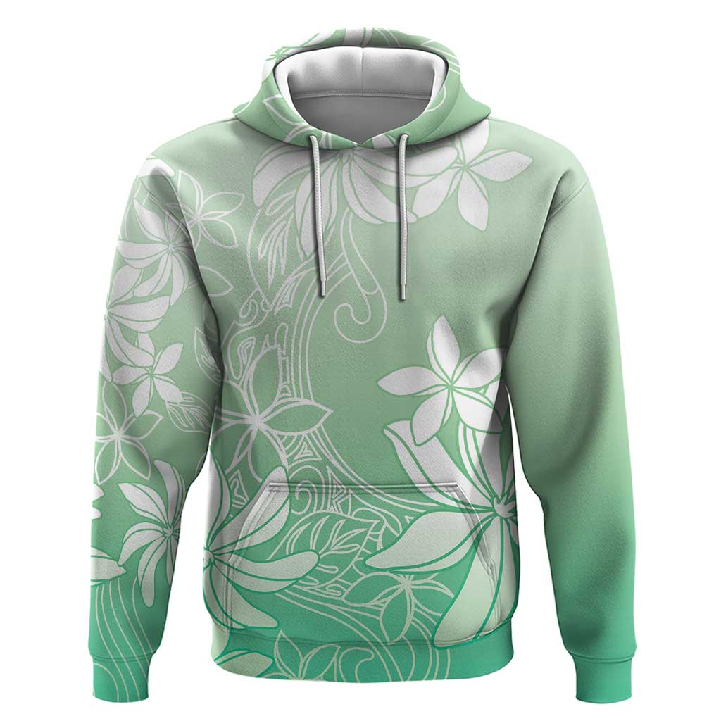 Tiare Tahiti Hoodie Matcha Polynesia Motifs - Polynesian Pride