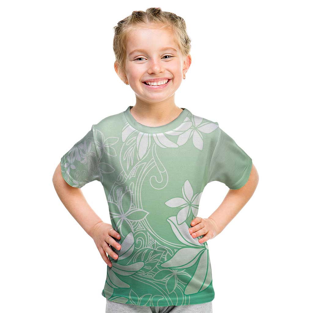 Tiare Tahiti Kid T Shirt Matcha Polynesia Motifs LT05 Green - Polynesian Pride