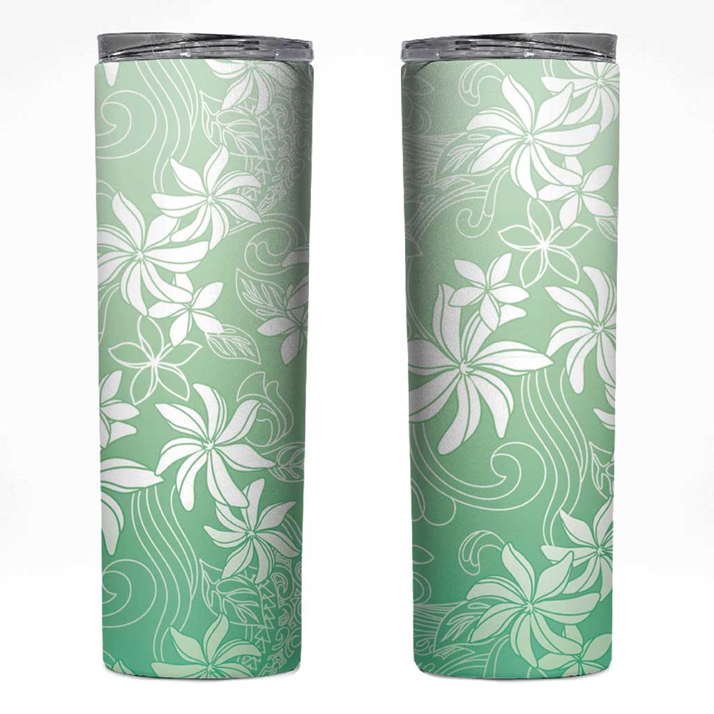 Tiare Tahiti Skinny Tumbler Matcha Polynesia Motifs LT05 Green - Polynesian Pride