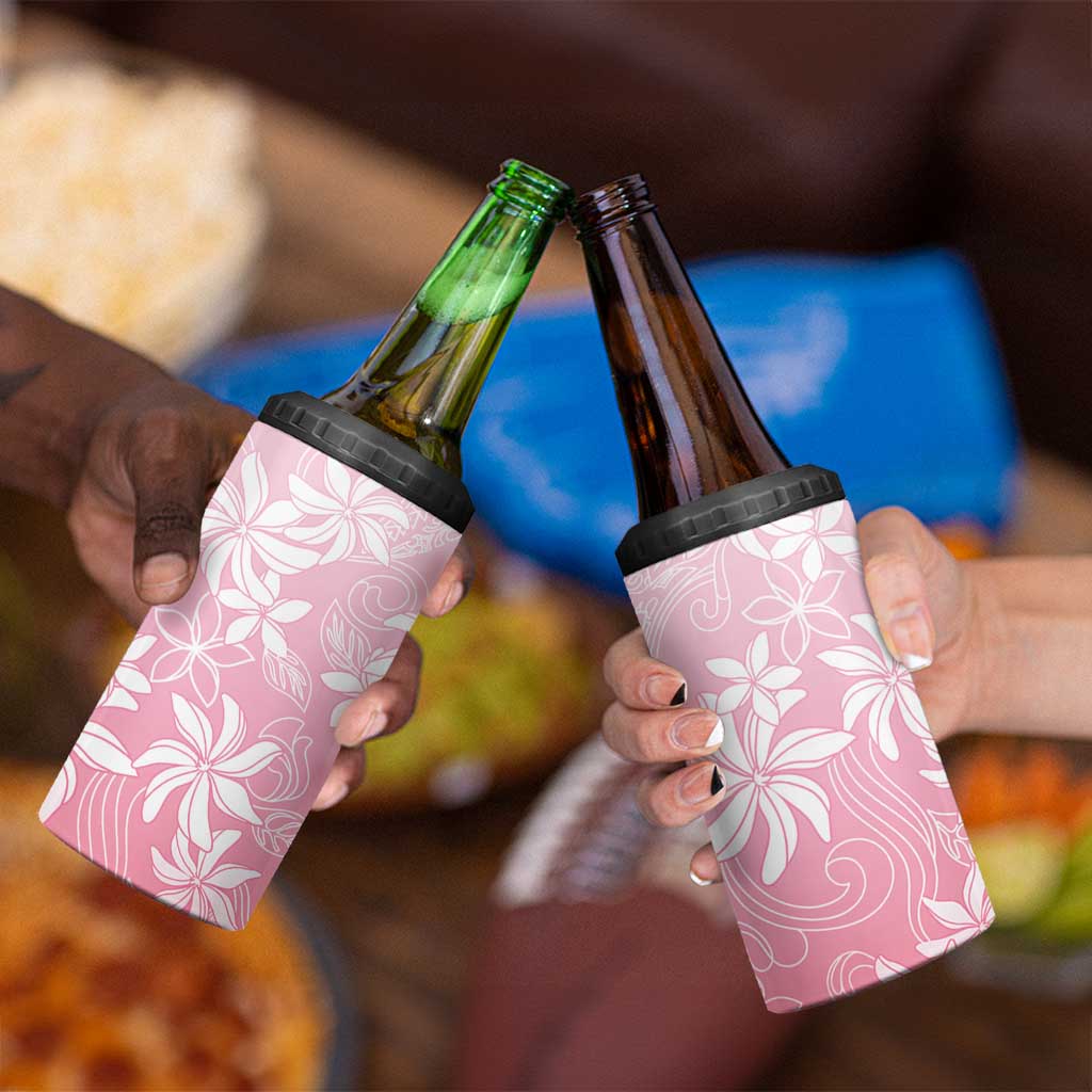 Tiare Tahiti 4 in 1 Can Cooler Tumbler Pink Polynesia Motifs - Polynesian Pride