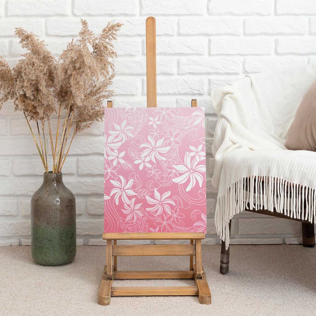 Tiare Tahiti Canvas Wall Art Pink Polynesia Motifs - Polynesian Pride