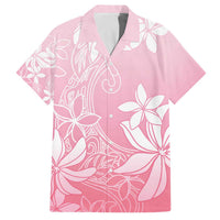 Tiare Tahiti Family Matching Off The Shoulder Long Sleeve Dress and Hawaiian Shirt Pink Polynesia Motifs LT05 Dad's Shirt - Short Sleeve Pink - Polynesian Pride