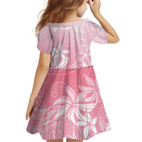 Tiare Tahiti Kid Short Sleeve Dress Pink Polynesia Motifs - Polynesian Pride