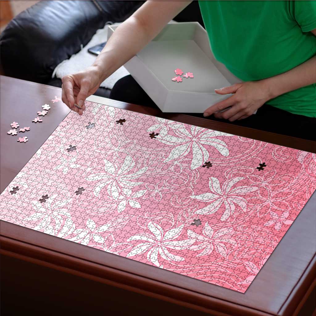 Tiare Tahiti Puzzle Pink Polynesia Motifs - Polynesian Pride