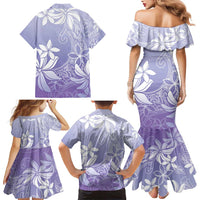 Tiare Tahiti Family Matching Mermaid Dress and Hawaiian Shirt Purple Polynesia Motifs LT05 - Polynesian Pride