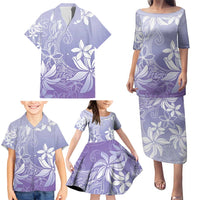 Tiare Tahiti Family Matching Puletasi and Hawaiian Shirt Purple Polynesia Motifs LT05 - Polynesian Pride