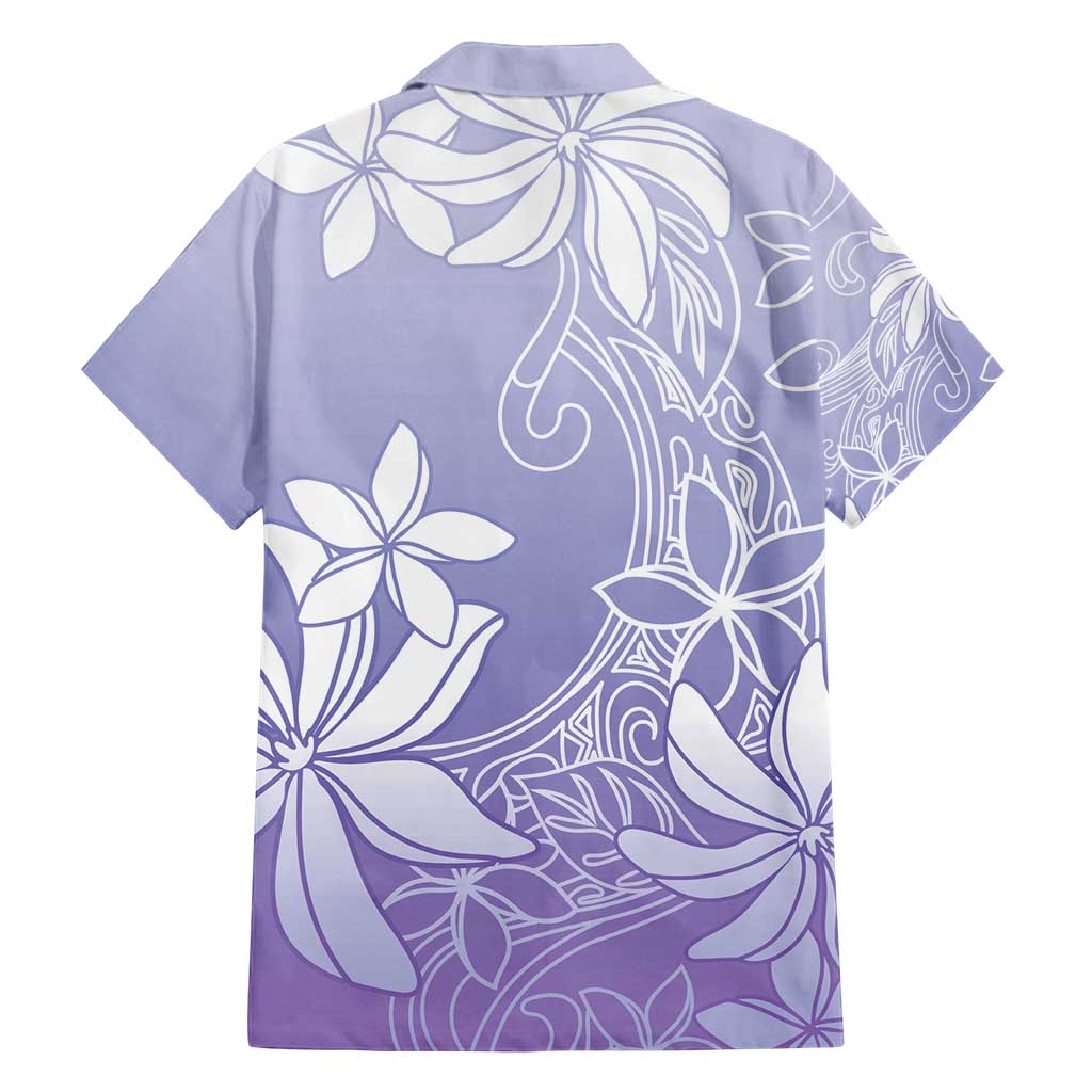 Tiare Tahiti Family Matching Puletasi and Hawaiian Shirt Purple Polynesia Motifs LT05 - Polynesian Pride