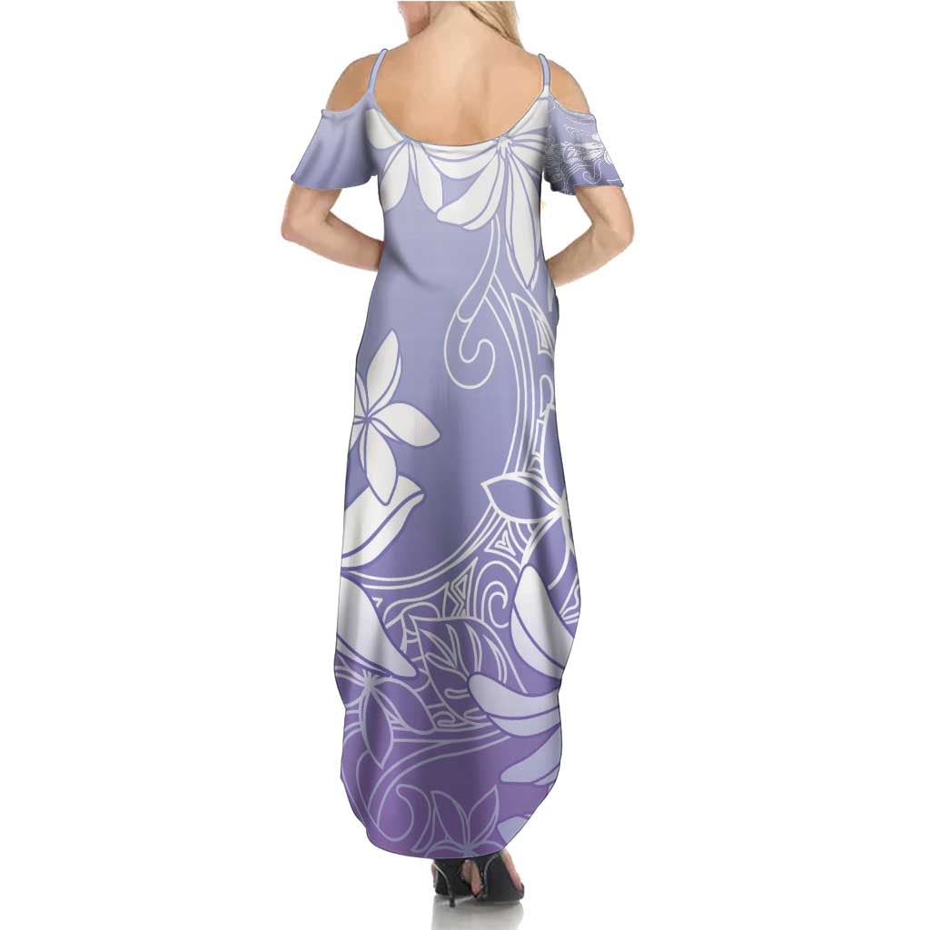 Tiare Tahiti Family Matching Summer Maxi Dress and Hawaiian Shirt Purple Polynesia Motifs LT05 - Polynesian Pride