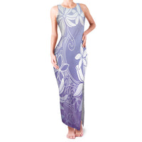 Tiare Tahiti Family Matching Tank Maxi Dress and Hawaiian Shirt Purple Polynesia Motifs LT05 Mom's Dress Purple - Polynesian Pride