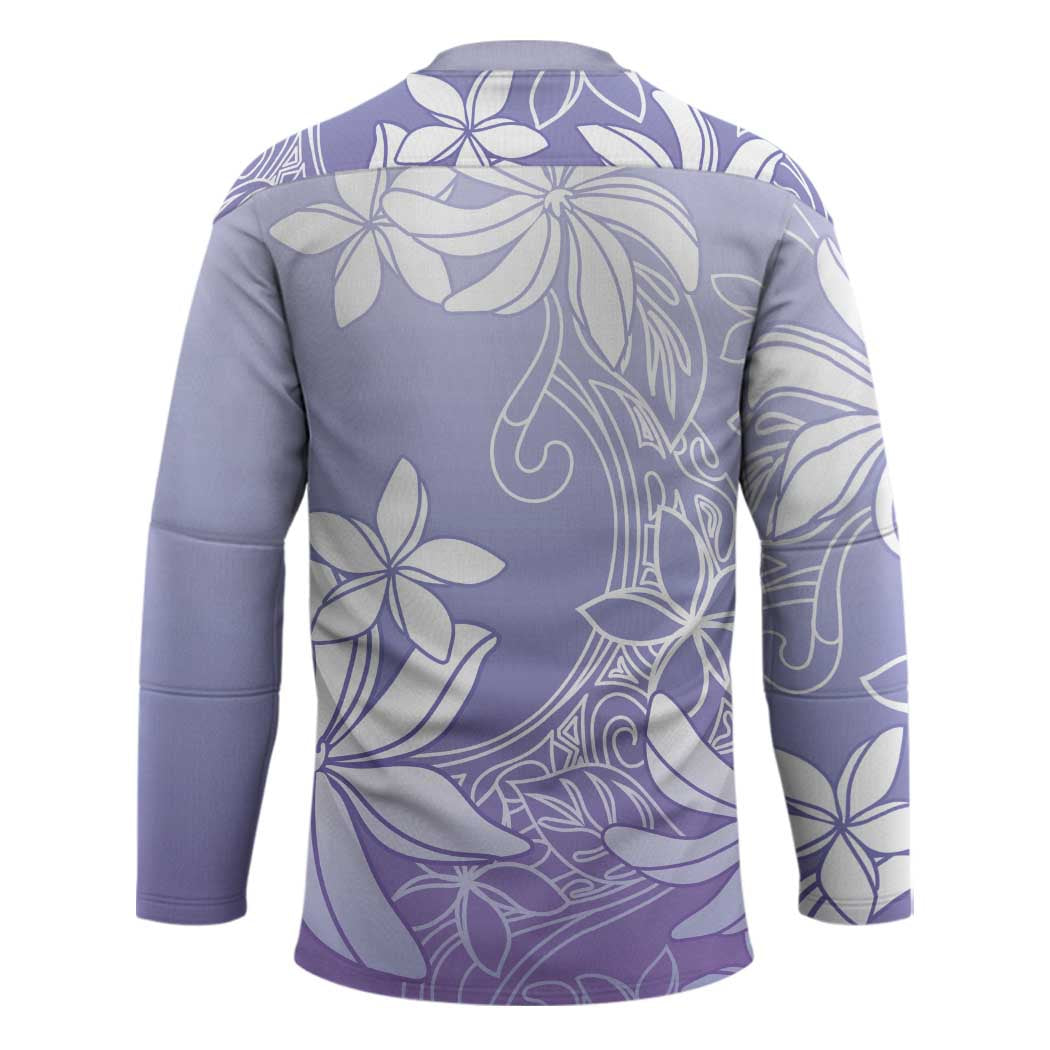 Tiare Tahiti Hockey Jersey Purple Polynesia Motifs - Polynesian Pride