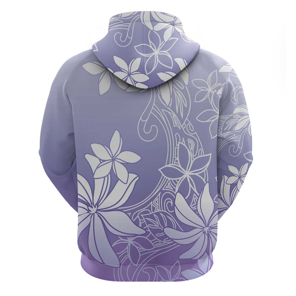 Tiare Tahiti Hoodie Purple Polynesia Motifs - Polynesian Pride