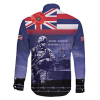Hawaii Pearl Harbor Remembrance Day Family Matching Off The Shoulder Long Sleeve Dress and Hawaiian Shirt Flag Style LT05 - Polynesian Pride