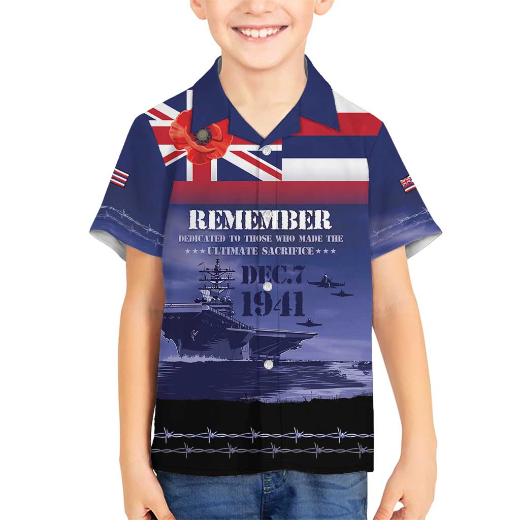 Hawaii Pearl Harbor Remembrance Day Family Matching Off Shoulder Maxi Dress and Hawaiian Shirt Flag Style