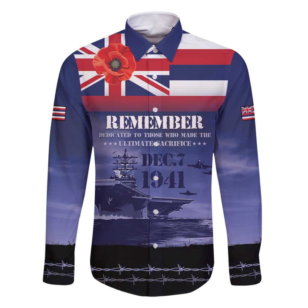 Hawaii Pearl Harbor Remembrance Day Family Matching Off Shoulder Short Dress and Hawaiian Shirt Flag Style