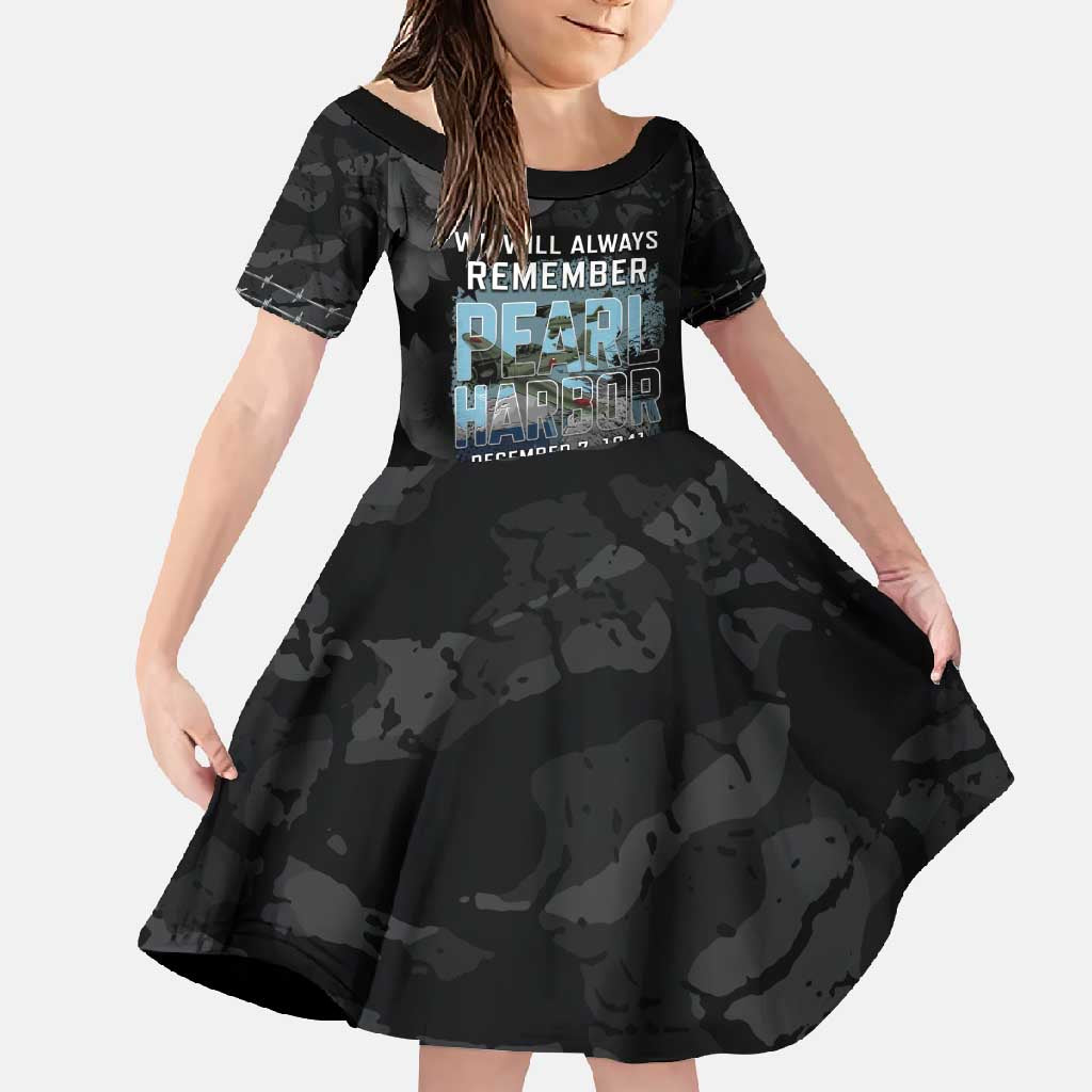 Personalized Pearl Harbor Remembrance Day Family Matching Mermaid Dress and Hawaiian Shirt We Will Always Remember