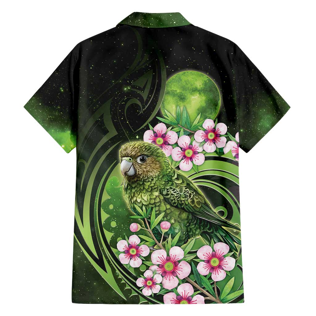 New Zealand Aotearoa Kakapo Family Matching Off Shoulder Maxi Dress and Hawaiian Shirt Maori Pattern With Manuka Galaxy Style - Polynesian Pride