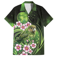 New Zealand Aotearoa Kakapo Hawaiian Shirt Maori Pattern With Manuka Galaxy Style - Polynesian Pride