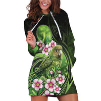 New Zealand Aotearoa Kakapo Hoodie Dress Maori Pattern With Manuka Galaxy Style - Polynesian Pride