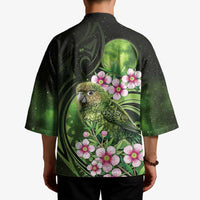 New Zealand Aotearoa Kakapo Kimono Maori Pattern With Manuka Galaxy Style - Polynesian Pride