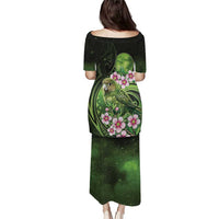 New Zealand Aotearoa Kakapo Puletasi Maori Pattern With Manuka Galaxy Style - Polynesian Pride