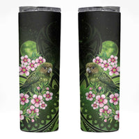 New Zealand Aotearoa Kakapo Skinny Tumbler Maori Pattern With Manuka Galaxy Style - Polynesian Pride