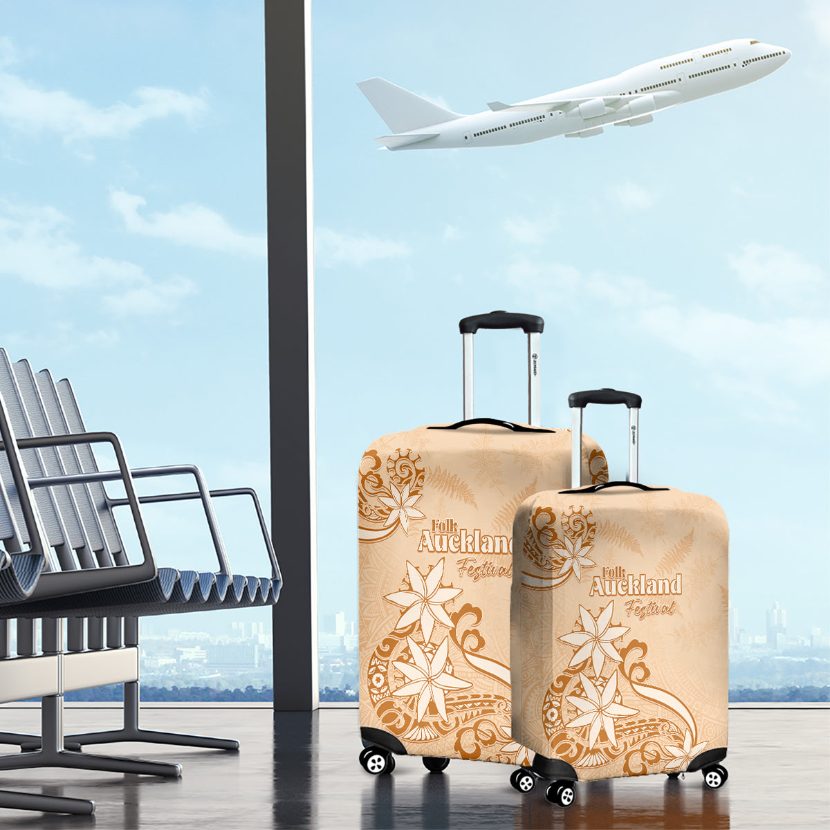 New Zealand Auckland Folk Festival Luggage Cover Vintage Style LT05 - Polynesian Pride