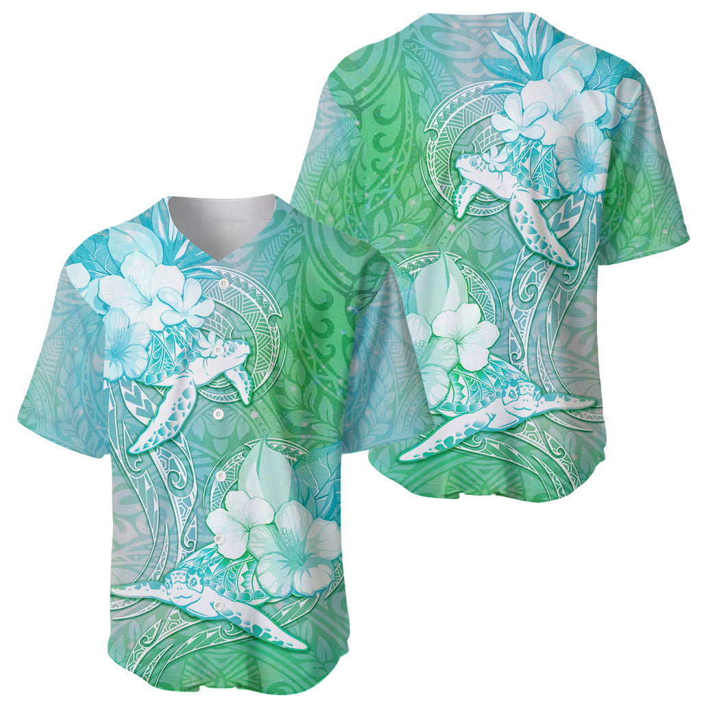 Couple Sea Turtle One Love One Heart Baseball Jersey LT05 - Polynesian Pride