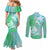 Couple Sea Turtle One Love One Heart Couples Matching Mermaid Dress and Long Sleeve Button Shirt LT05 - Polynesian Pride