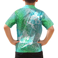 Couple Sea Turtle One Love One Heart Family Matching Puletasi Dress and Hawaiian Shirt LT05 - Polynesian Pride