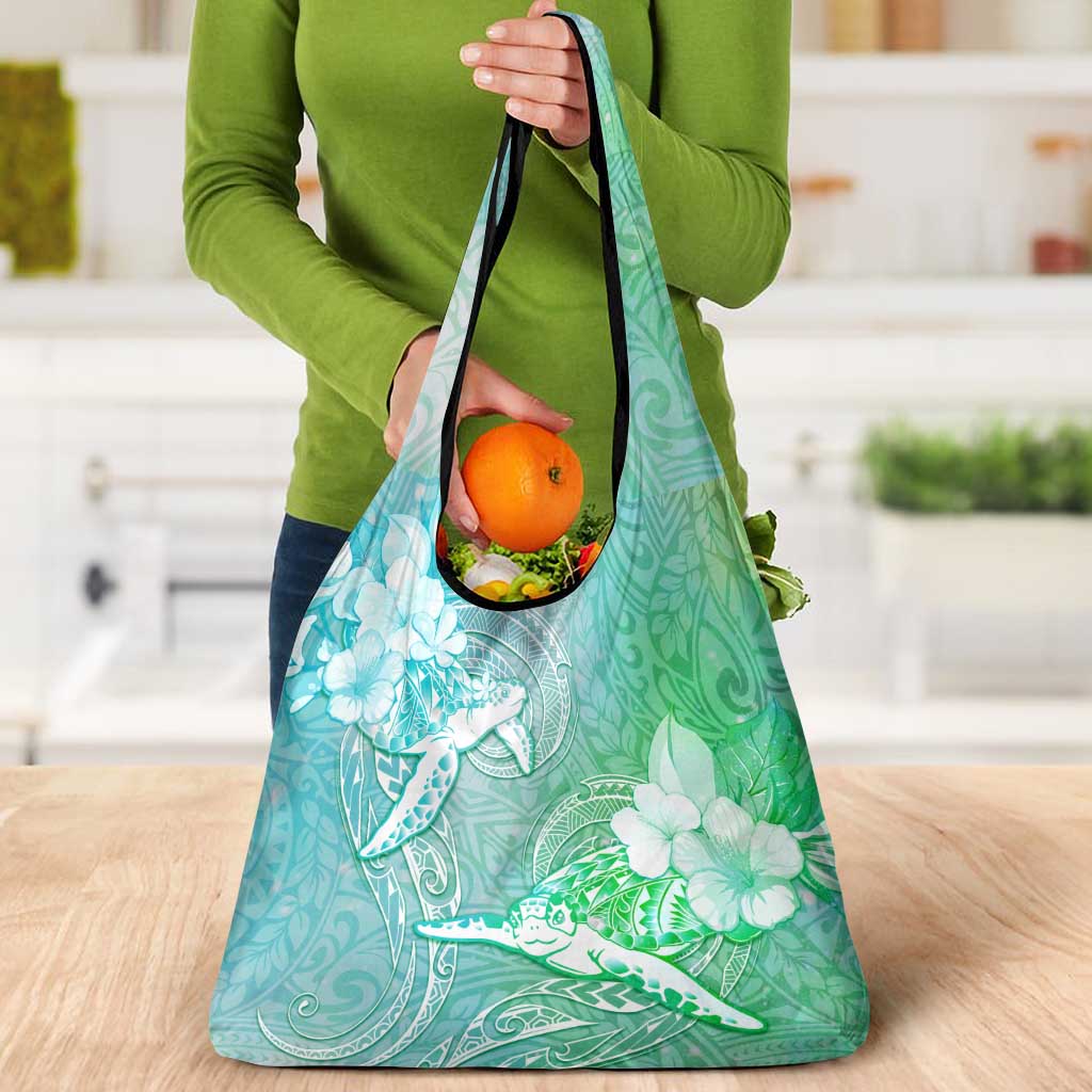 Couple Sea Turtle One Love One Heart Grocery Bag