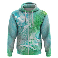 Couple Sea Turtle One Love One Heart Hoodie LT05 Zip Hoodie Aqua - Polynesian Pride