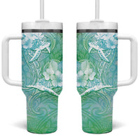 Couple Sea Turtle One Love One Heart Tumbler With Handle LT05 One Size: 40 oz Aqua - Polynesian Pride