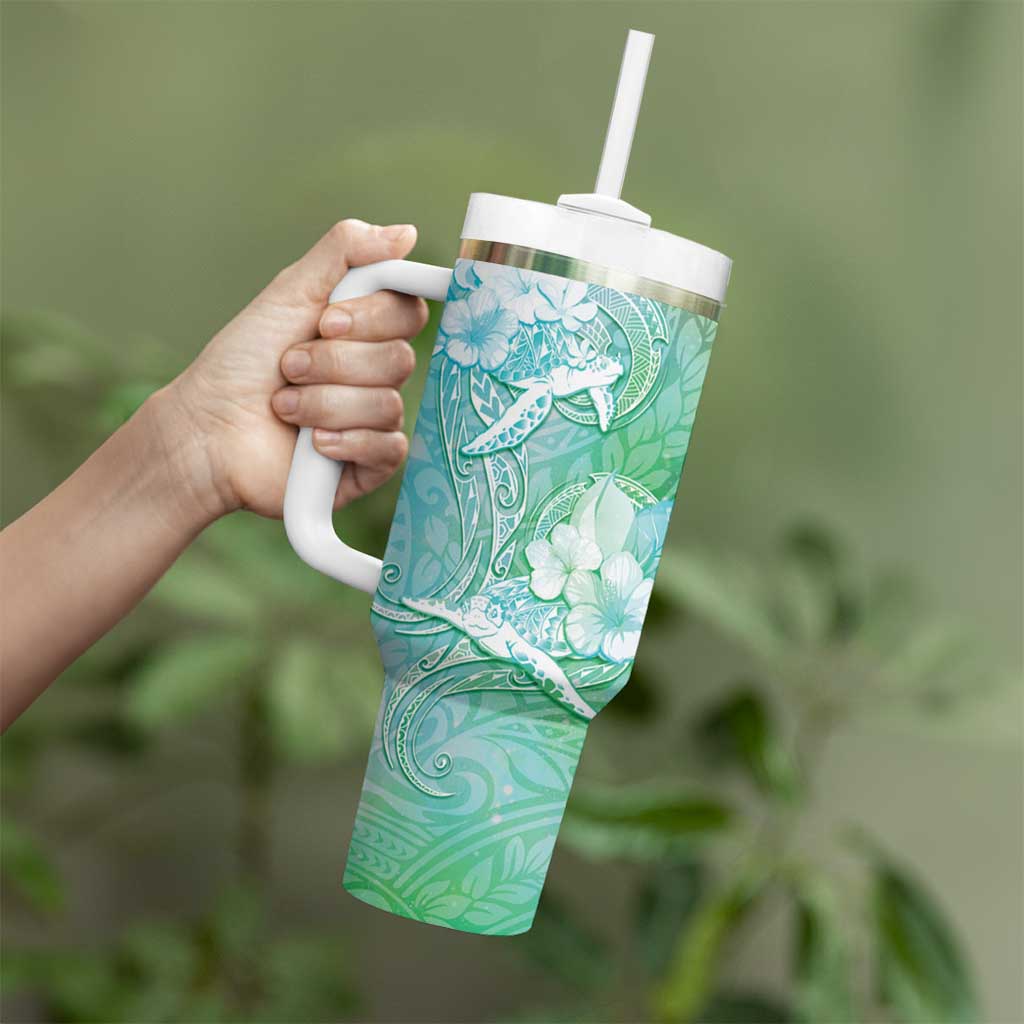 Couple Sea Turtle One Love One Heart Tumbler With Handle LT05 - Polynesian Pride