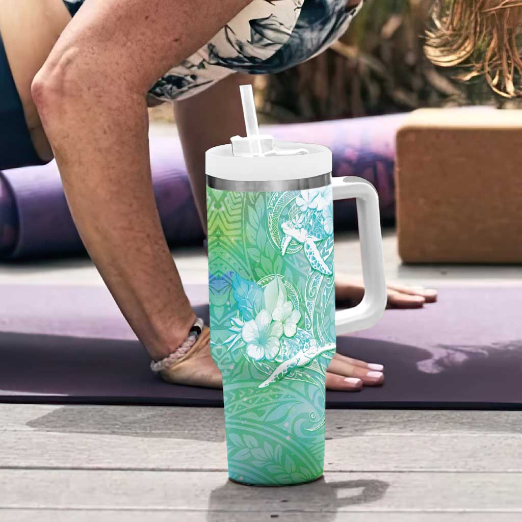 Couple Sea Turtle One Love One Heart Tumbler With Handle LT05 - Polynesian Pride