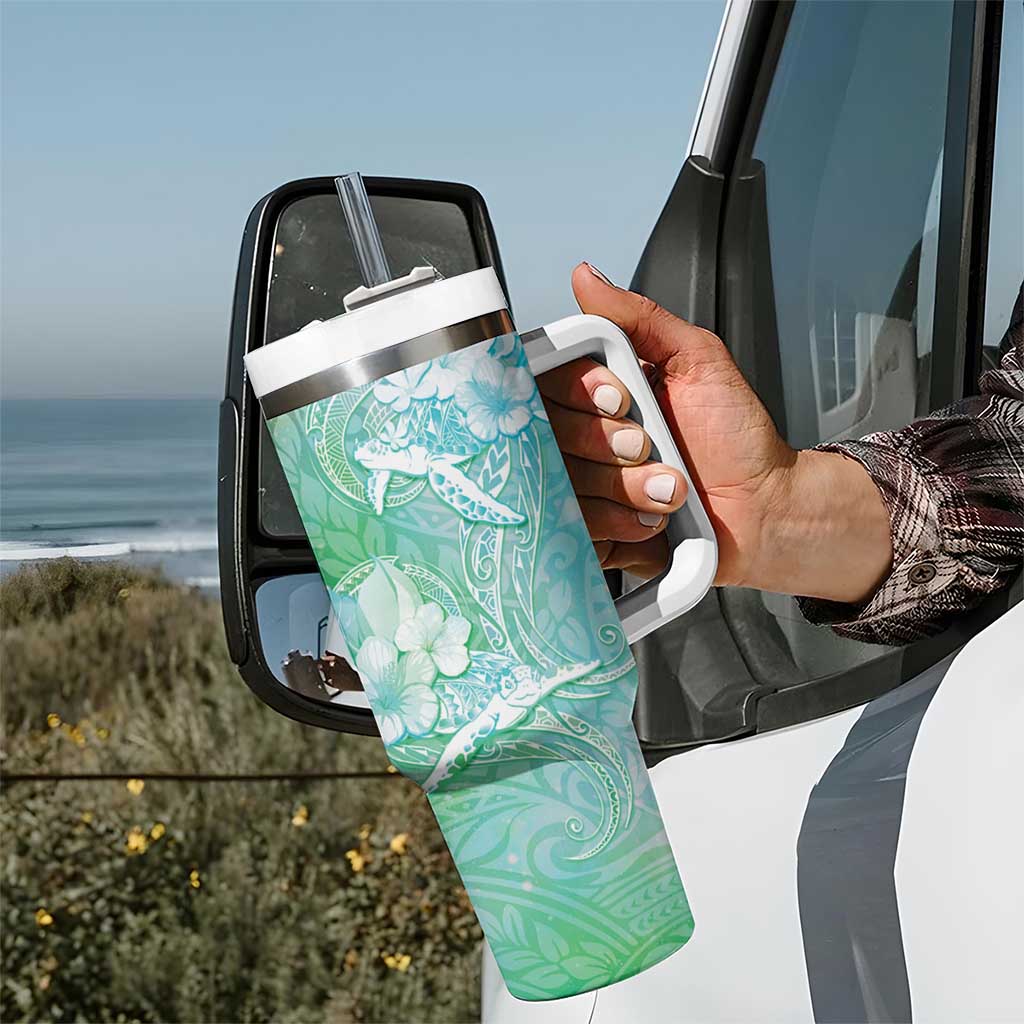 Couple Sea Turtle One Love One Heart Tumbler With Handle LT05 - Polynesian Pride