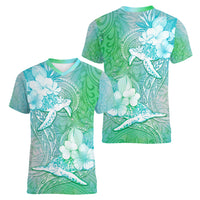 Couple Sea Turtle One Love One Heart Women V Neck T Shirt LT05 - Polynesian Pride