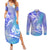 Couple Blue Sea Turtle Heart Love Couples Matching Summer Maxi Dress and Long Sleeve Button Shirt LT05 Blue - Polynesian Pride