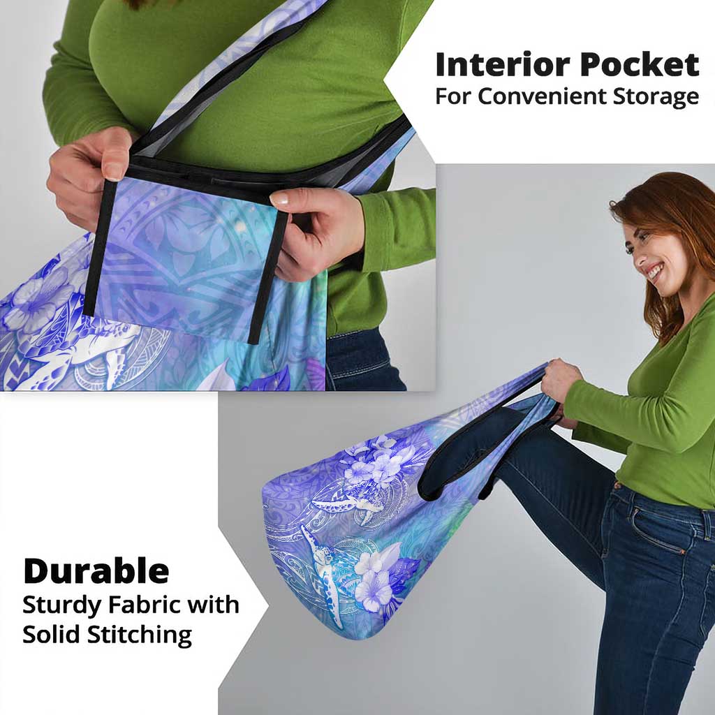 Couple Blue Sea Turtle Heart Love Grocery Bag